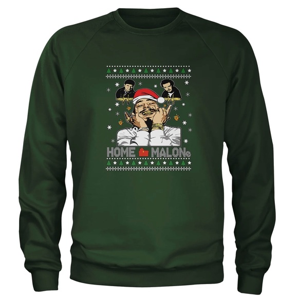 Gildan Sweaters - Post Malone Home Malone Sweatshirt Green 2xl Unisex Brand New Ugly Sweater